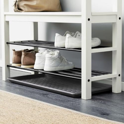 Indoor Outdoor Shoe Tray, 28 x 14 inches, Gray, Using a Shoe mat Protects Your Floor from Dirt and Gravel