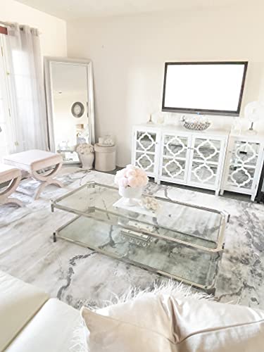 SAFAVIEH Craft Collection Accent Rug - 2'3" x 4', Grey & Silver, Modern Abstract Design, Non-Shedding & Easy Care, Ideal for High Traffic Areas in Entryway, Living Room, Bedroom (CFT877G) - color: Grey/Silver, size: 2'3" x 4' (Rectangular)