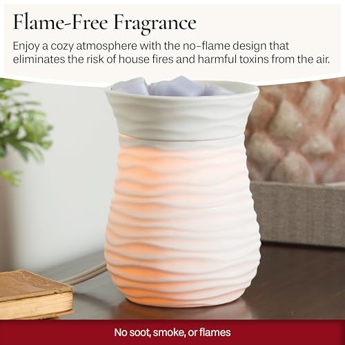 Candle Warmers ETC. Illumination Fragrance Warmer- Light-Up Warmer for Warming Scented Candle Wax Melts and Tarts or to Freshen Room, White Harmony - size: Harmony (Porcelain)