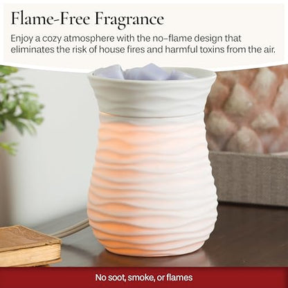 Candle Warmers ETC. Illumination Fragrance Warmer- Light-Up Warmer for Warming Scented Candle Wax Melts and Tarts or to Freshen Room, White Harmony - size: Harmony (Porcelain)