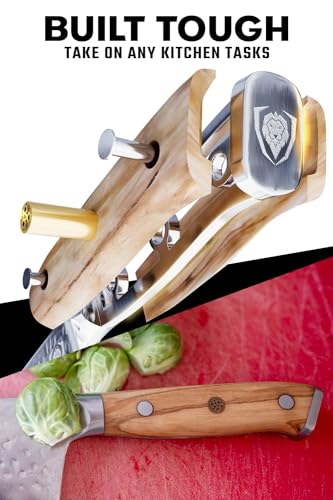 Dalstrong 8" Chef Knife - Olive Wood Handle - AUS-10V Japanese Steel | Shogun - 62+ HRC - 8-12° Edge - Natural Wood Handle - For Meal Prep - Sushi Prep - Everyday Cooking - color: Olive
