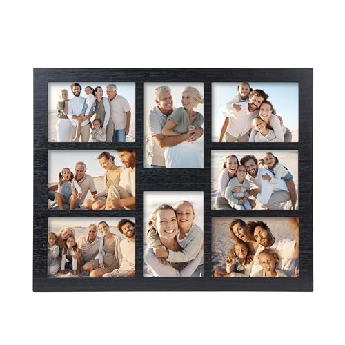 5x7 Picture Frame Collage for Wall Decor-Large Size 8 Openings Black | Picture Frame Wall Decor Multiple Photo Collage Frames for Wall Mounting Vertically or Horizontally- Home and Family Display - color: 8 Opening-Black-5x7