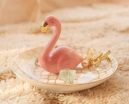 PUDDING CABIN Flamingo Gifts for Women Ring Holder for Jewelry, Pink Decor Flamingo Gift for Women Girls Friend Her Mom Mothers Day Birthday Christmas Thanksgiving Valentines - style: Flamingo