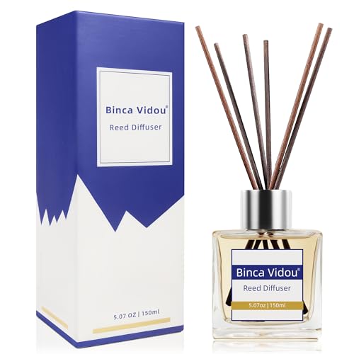 Reed Diffuser Set, Bergamot Vanilla Lavender and Jasmine Scented Oil Reed Diffusers for Bedroom Living Room Office, Giftable & Stress Relief 150 ml/5.07 oz - color: Mixed Fruity & Floral