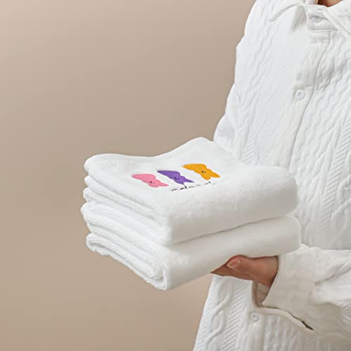 Easter Hand Towels 100% Cotton Embroidered Happy Easter Bunny Decorative Bathroom Kitchen Dish Towels Set Gift Set of 2 14x29inch - color: Easter.egg