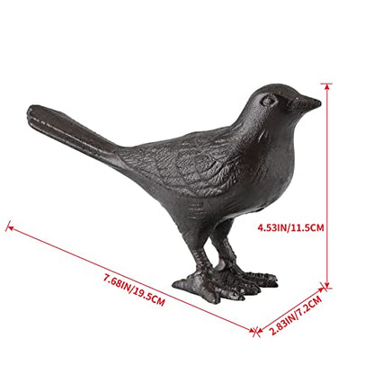 MOLIGOU Cast Iron Bird Figurine, Bird Statues Home Decor, Decorative Dove Sculpture Ornament for Farmhouse, Shelf