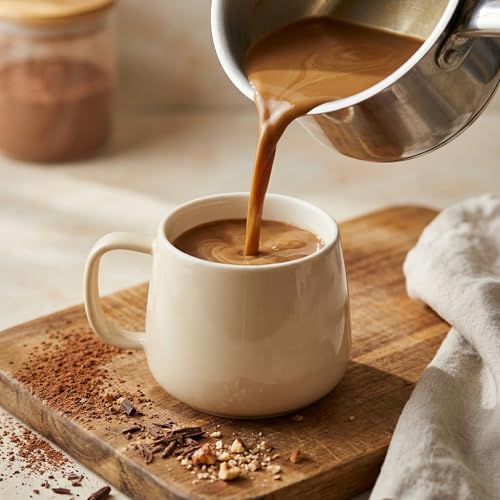 Teocera Coffee Mugs Set of 4-12oz Chip-Resistant Ceramic Cups with Ergonomic Handle | Dishwasher & Microwave Safe Cream Mugs | Keeps Beverage Hot, Perfect for Family Kitchen & Holiday Gifts - color: Cream