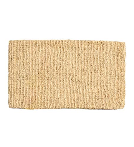 Vivaterra Spring Garden Coir Door Mat, 30" W x 18" D x 1" H, Natural Coir Entrance Doormat, Thick for Outdoor, Entry, Patio, Front Door Mat, Cheery Eco-Friendly Welcome Mat