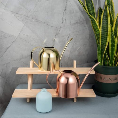 IMEEA 30oz Indoor Plant Watering Can Stainless Steel Long Spout, Rose Gold - color: 30oz (1l) - Rose Gold