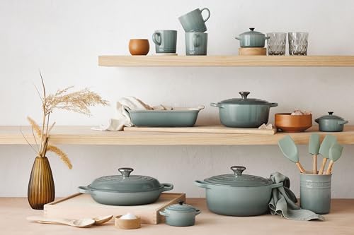 Le Creuset Stoneware & Silicone 5pc. Utensil Crock Set, Sea Salt - color: Sea Salt