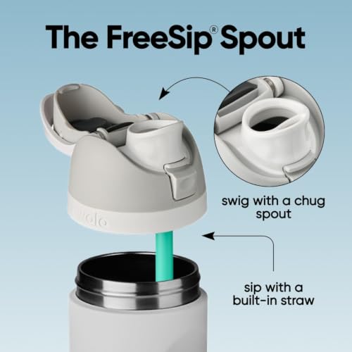 Owala FreeSip Stainless Steel Water Bottle 24 oz Denim - color: Denim, size: 24 Ounces