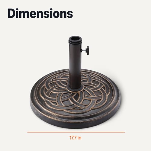 Amazon Basics Adjustable Patio Umbrella Stand, Black, 22 Pounds