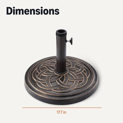 Amazon Basics Adjustable Patio Umbrella Stand, Black, 22 Pounds