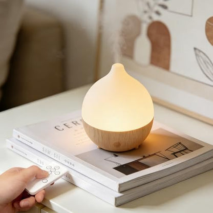 SALKING Essential Oil Diffuser with Remote Control, 100ml Diffuser for Home | 2 Mist Modes Ultrasonic Diffuser, Timer, Aromatherapy Diffuser for Essential Oils, Cool Mist Humidifier, for Bedroom, Office - color: Remote Control