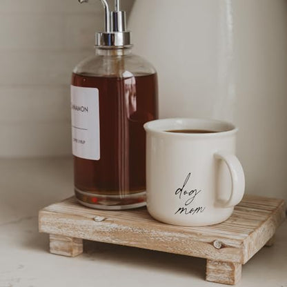 Sweet Water Decor Dog Mom Campfire Mugs - 11oz Cute Coffee Mugs for Hot & Cold Drinks - Dishwasher & Microwave Safe - Ceramic Travel Mug - Ideal and Tea Espresso Mug - style: Dog Mom - Neutral