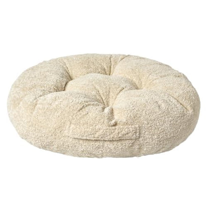 Floor Cushion Pillow, Portable Large | Meditation Adult Sitting Pillow with Handle for Tatami, Living Room & Yoga (1, Round, Fog, 22 x 22 x 6 inches) - color: Round, Fog