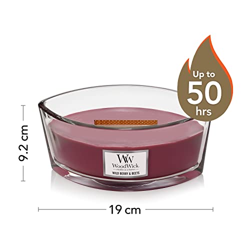 WoodWick Ellipse Scented Candle with Crackling Wick | Wild Berry & Beets | Up to 50 Hours Burn Time - color: Wild Berry, style: ELLIPSE