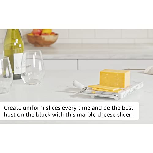 Fox Run 3852 Marble Cheese Slicer with 2 Replacement Wires, White, Medium