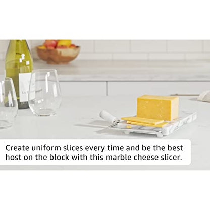 Fox Run 3852 Marble Cheese Slicer with 2 Replacement Wires, White, Medium