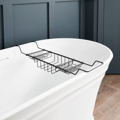 Signature Hardware 123697 Nottingham Brass Tub Caddy - color: Brushed Nickel