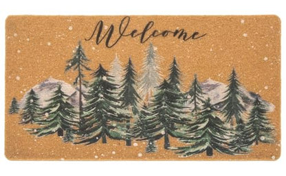 FGSS Christmas Winter-Welcome-Door-Mats Holiday-Doormats 17X29 Inch - color: Snowflake Pine Tree