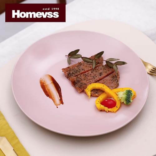 Stoneware Two-Tone Colors Life 12pc Dinner Set，Outside Shiny Black + Inside Matte Glaze Rose - color: Rose, size: 12pc Set