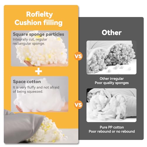 ROFIELTY Custom Bench Cushions | Waterproof Window Seat Cushion Indoor,Non-Slip Tufted for Patio Furniture/Swing Seat/ Piano Bench