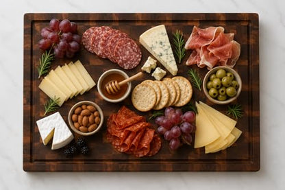 TITAN™ Black Walnut End Grain Cutting Board, Large 22 x 16 x 2 Premium Butcher Block for Professional Chefs, Non-Slip Feet, Deep Juice Groove, BBQ & Charcuterie