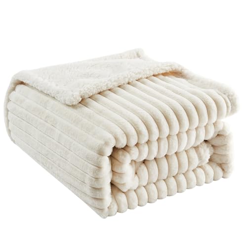 Waterproof Calming Dog Blanket for Medium Dogs, Noiseless Soft Plush Pet Blanket for Cats, 500GSM Thick Faux Fur Pet Throw, Couch Furniture Protector for Puppy, Cream, 30x40IN - color: Cream, size: 30"x40"