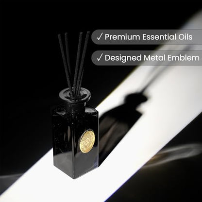 M&SENSE 6.3 oz Large Reed Diffuser Set | Oud Wood Scent Oil Diffuser with Sticks | Hotel Collection Non-Toxic Essential Oil |for Bedroom Bathroom Living Room - color: Oud Wood, size: 180ml