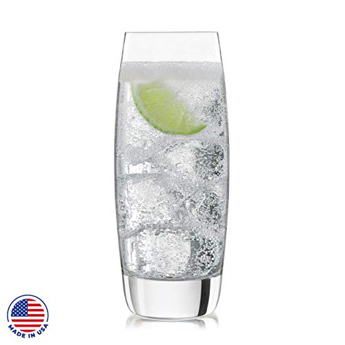 Libbey Signature Kentfield Glass Tumbler Set of 8, Elegant Heavy Base Glass Tumblers with Wide Rim, Tapered 16 oz Drinkware Set for Water and Drinks - color: Kentfield