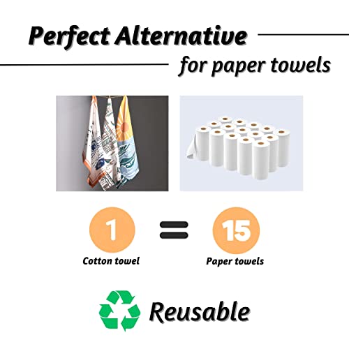 Folkulture Cute Kitchen Towels - Summer Kitchen Towels with Hanging Loop | 100% Cotton, Machine Washable, Tea Towels for Dying Dish Kitchen Essentials, Housewarming Gifts New Home, 20 X 26 Inch - color: Aloha