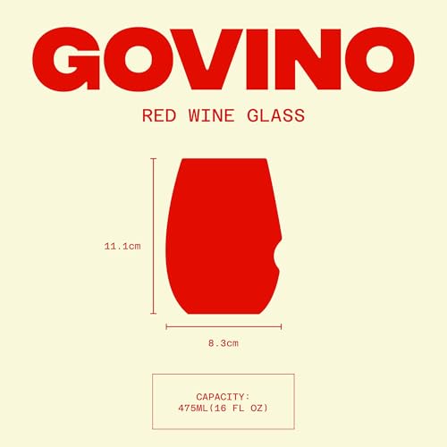 GOVINO Unbreakable Plastic Wine Glasses - Stemless Shatterproof Tritan Glassware, Fancy Cups That Look Like Glass, 16oz, Set of 2 - size: 2 Count (16 oz)
