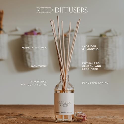 Sweet Water Decor Warm and Cozy Reed Diffuser Set - Fall and Winter Reed Diffuser Set for Home - Orange, Cinnamon, Ginger, Clove Scented Room Fragrance - Lasts 4+ Months, Made in the USA
