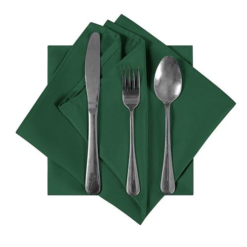 Bailarina Cloth Napkins Set of 80,17x17 inches Dinner Napkins Cloth Washable,Polyester Square Table Cloth Napkin Bulk with Hemmed Edges Ideal for Banquets, Parties and Weddings-Hunter - color: Hunter