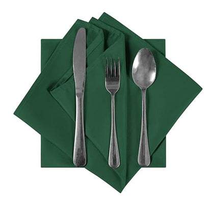 Bailarina Cloth Napkins Set of 80,17x17 inches Dinner Napkins Cloth Washable,Polyester Square Table Cloth Napkin Bulk with Hemmed Edges Ideal for Banquets, Parties and Weddings-Hunter - color: Hunter