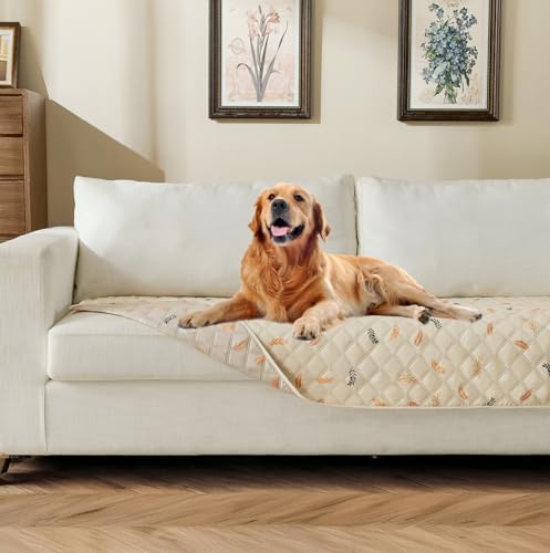 Reversible Dog Bed Cover with Waterproof Lining, Water Resistant Slipcover Furniture Protector and Pet Blanket, Washable Couch Cover for Kids, Dogs, Pets.(Beige/Light Beige,30"x90") - color: Beige/Light Beige, size: 30"x90"