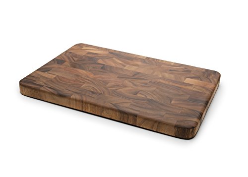 Ironwood Gourmet Large End Grain Prep Station Acacia Wood Cutting Board, 14 x 20-Inch, Brown - size: 20"L x 14"W