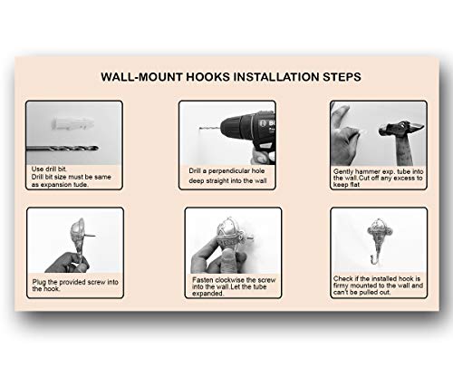 Indian Shelf Metal Wall Hooks for Keys Bags & Coats -3 Piece