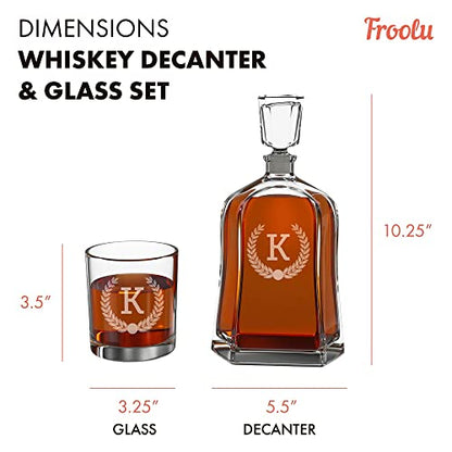 Personalized Whiskey Decanter Set, Whiskey Decanter Sets for Men, Customized Gifts for Men, Whisky Decanter Sets, Bourbon Decanter Set, Engraved Custom Scotch Glasses Liquor Lovers for Christmas
