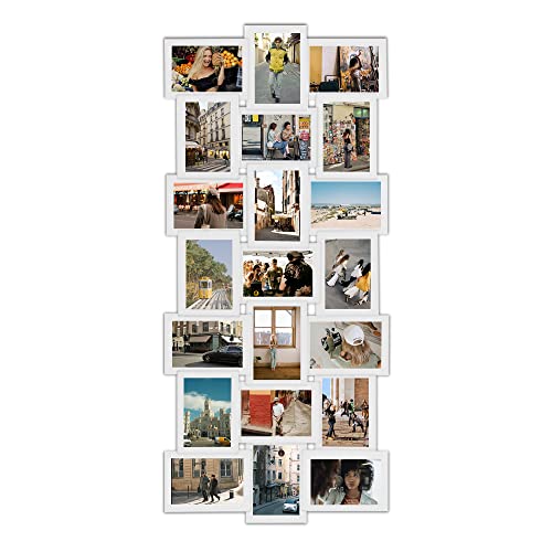Jerry & Maggie 4X6 Collage Picture Frames for Wall Decor, 21 Opening Collage Wall Hanging for 6x4 Photo, Multi Picture Frame Set with One-piece Design White - color: White*21 pack
