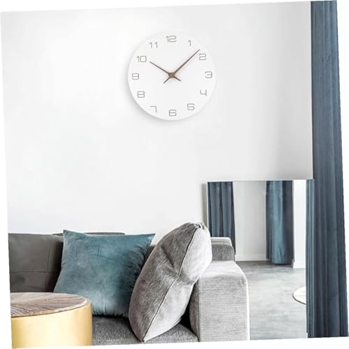 VALICLUD Minimalist Wooden Wall Clock Decorative Artistic Hanging Clock for Living Bedroom Office Home Decor with Fine Craftsmanship and Lightweight Design