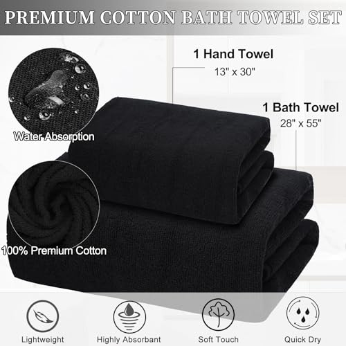 32PCS Bathroom Set Bathroom Accessories with Shower Curtain and Bath Towel,Trash Can,Bathroom Decor,Black Shower Curtain Set,Toilet Brush,Trash Can & 3PCS Soap Dispenser - size: Bath Set+Shower Curtain+Towel Set, style: Black