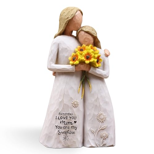 Mom Birthday Gifts from Daughter, Gifts for Mom,Mother Daughter Figurine | Birthday Gifts for Mom,Mom Gifts for Mothers Day Christmas,Hand-Painted Resin Mother Daughter Statue,Mother of the Bride