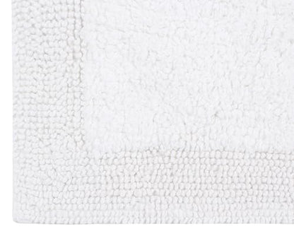 Home Weavers Luxury Collection 100% Cotton Reversible Bathroom Rugs Set, Washable Rug, Soft Cotton Extra Soft and Absorbent Bath Rug, Kitchen Mat, 2 Piece Set(S+M), White - color: White, size: 2 Piece Set(S+M)