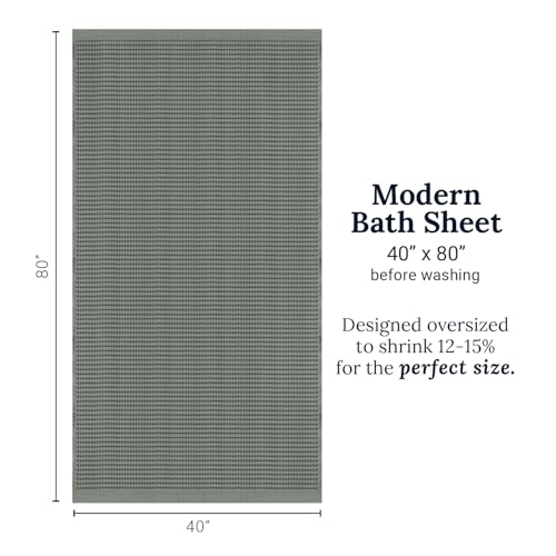 GILDEN TREE Waffle Bath Sheet Quick Dry Towel, Thin Luxury Bath Towels, 40x80 Large Bath Towels 2 Pack Bath Sheets, Modern Style (Sage Grey) - color: Sage Grey, size: Bath Sheet (40" x 80") 2 Pack