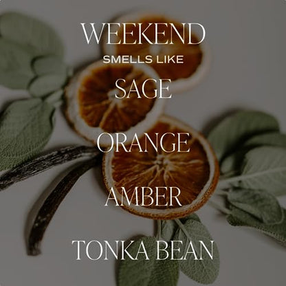 Sweet Water Decor Weekend Reed Diffuser Set for Home - Sage, Orange, Amber, Tonka Bean Scented Reed Diffusers - Air Freshener Lasts 4+ Months, Made in the USA - style: Weekend