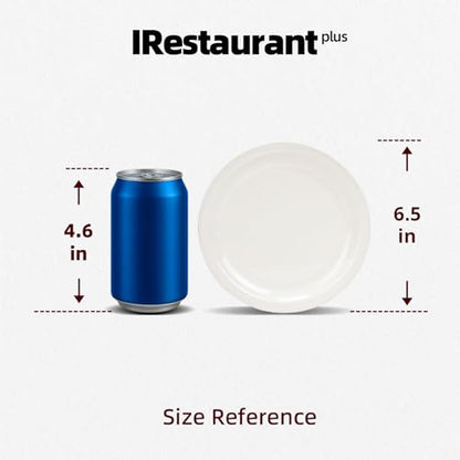 Stoneware Narrow Rim Commercial Grade Dinnerware, America White, Plate 6.5", Case of 36 - color: America White, size: Plate 6.5"