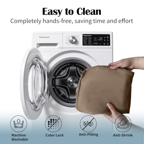 Dining Chair Cushions, Light Brown, 17"x16", Set of 4 | 2" Cooling Gel High-Density Foam, Chair Pads with Ties, Non-Slip Bottom, Removable Washable Cover, For Dining and Kitchen - color: Light Brown, size: 4 Count (Pack of 1)