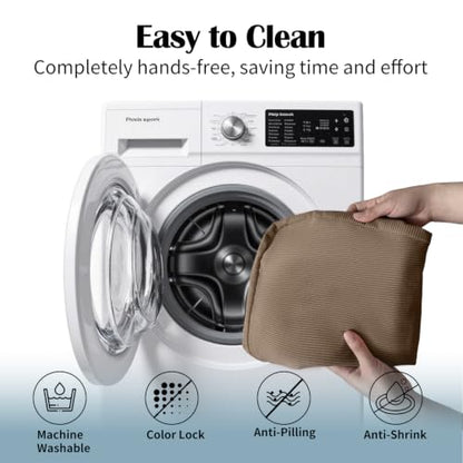 Dining Chair Cushions, Light Brown, 17"x16", Set of 4 | 2" Cooling Gel High-Density Foam, Chair Pads with Ties, Non-Slip Bottom, Removable Washable Cover, For Dining and Kitchen - color: Light Brown, size: 4 Count (Pack of 1)